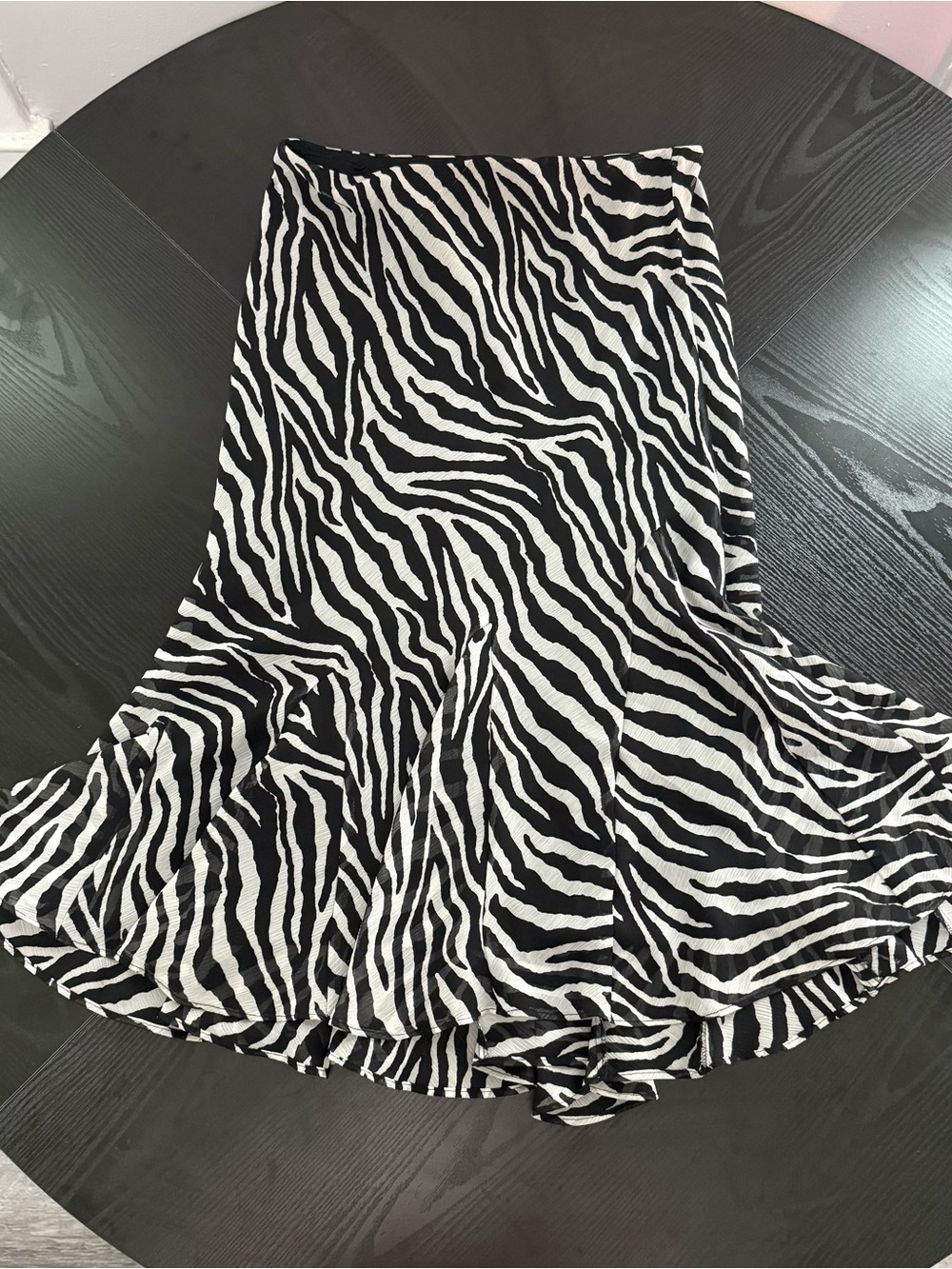 Cato Black and White Zebra Flared Skirt - Picture 3 of 4